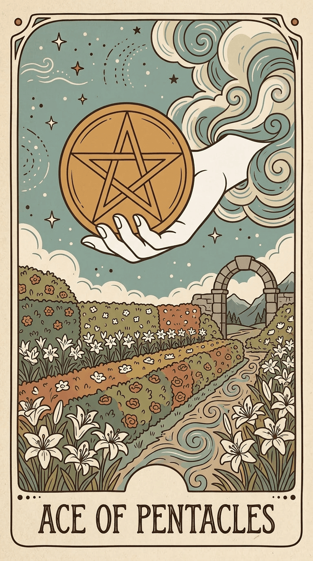 Ace of Pentacles tarot card