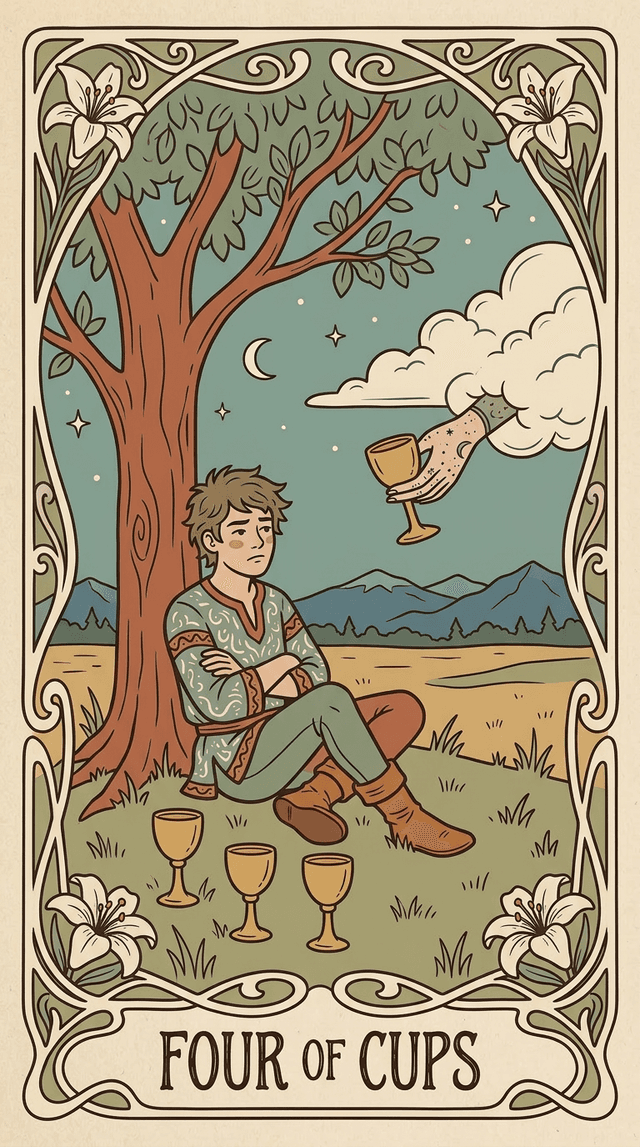 Four of Cups tarot card