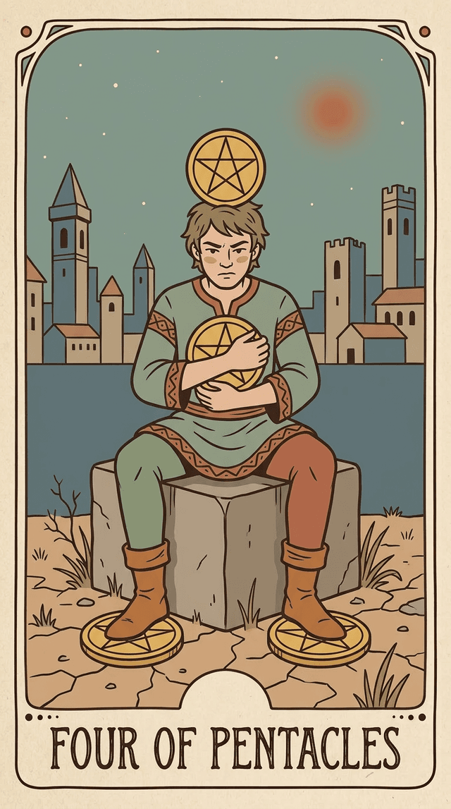 Four of Pentacles tarot card