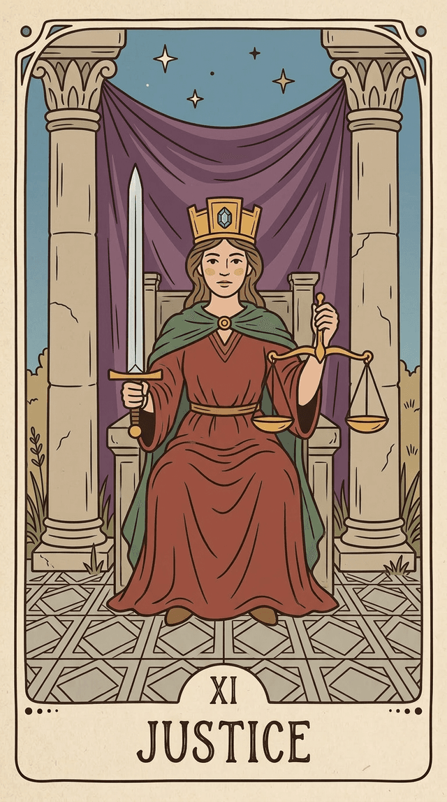 Justice tarot card