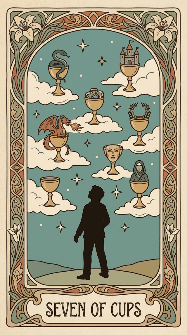Seven of Cups tarot card