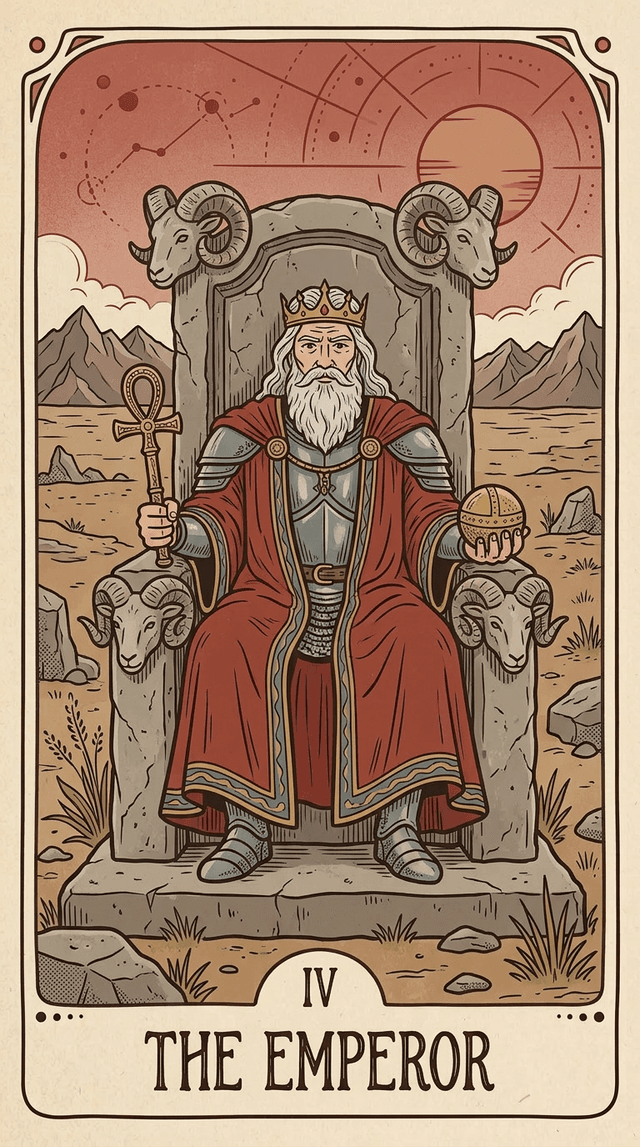 The Emperor tarot card