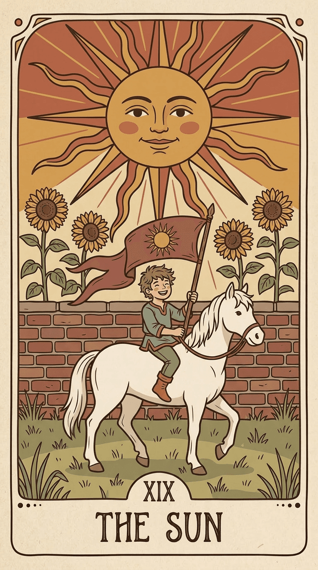 The Sun tarot card