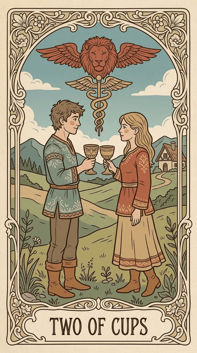 Two of Cups tarot card