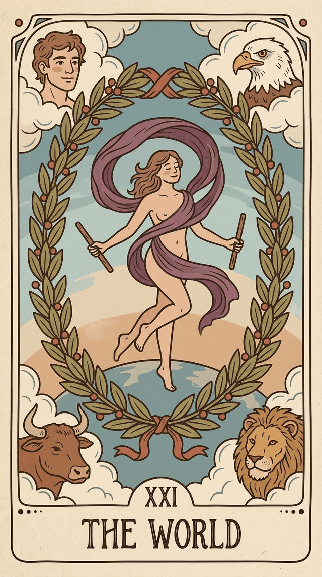 The World tarot card
